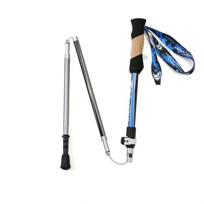 China EVA Travel-Z Trekking Hiking Hiking Collapsible Folding Pole Canes , Strong Lightweight 7075 Aluminum for sale