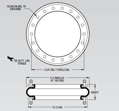 Κίνα W01-358-7478 Firestone βιομηχανικοί λαστιχένιοι φυσητήρες W01-358-7477 ανοίξεων αέρα W01-358-0119 προς πώληση