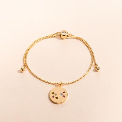 China CLASSIC 2022 fashion china factory supplier handmade sign language cuban zodiac charm bracelets for women jewelry for sale