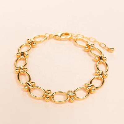 China Hot Selling Chunky Bracelet Factory Made TRENDY Fashion Chinese Bracelet For Man Gold Plated Bracelets Women Gift for sale