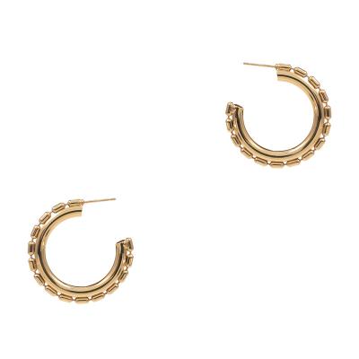 China Trendy Luxury Fashion Texture Hollow Alloy Stud Brass Charms Luxury Wedding 18k Gold Plated Earrings For Women Jewelry for sale