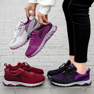 China Fashion Trend Travel Shoes Comfortable Soft Bottom Walking Shoes Women Elderly Couple Sports Shoes for sale