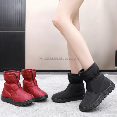 China Fashion trend cotton shoes new snow women's tube top non-slip boots women's boots high waterproof spot zipper boots for sale