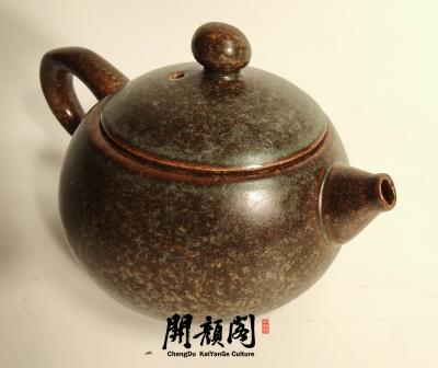 China Exquisite Art Antique Chinese Tea Cup Qiong Furnace Hand Fired Firewood Xishi Colored Luster Teapot Master Work Exclusive Kung Fu Tea Set for sale