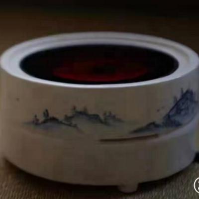 China With Antique Scale Painting Landscape Tray Chinese Style Soda Luster Blue And White Handcrafted Electric Pottery Cooking Tea Making Tea Stove for sale