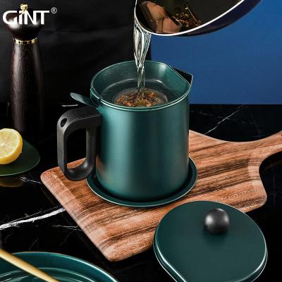 China Viable Hot Sales 1.7L Non-Slip Stick Amazone Non Gray Filter Oil Steel Pot for Kitchen for sale