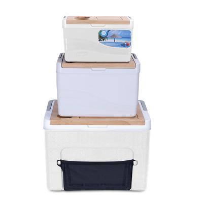 China GINT 5L 11L 25L insulated outdoor ice chest cooler box with lid wooden camping cooler box for sale