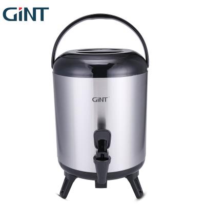 China New Arrival Gint 8L Large Quality Stainless Steel Water Cooler Portable Handled Jugs Milk Tea Jug Insulated for sale