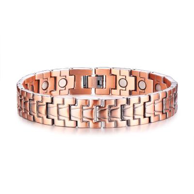 China CLASSIC High Quality Arthritis Custom Men's Magnetic Link Jewelry Chain Watch Fashion Copper Bracelet for sale