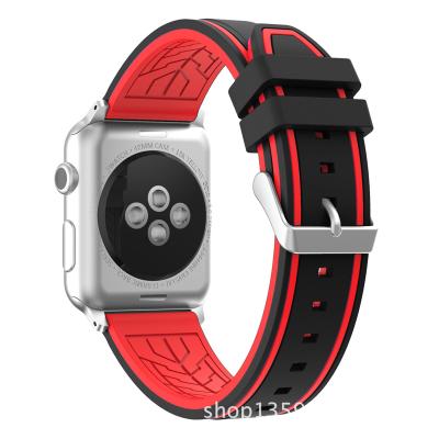 China Rubber Hot Products Silicone Smart Watch Band For Apple Watch Band Strap 38/42/40/44mm for sale