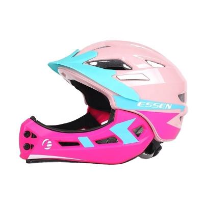 China Safety Bicycle Accessories Helemt Wholesale Style Popular Factory For Kids Adults Full Face Helmets Retro Hot Slanted Inclined Full Face Helmets Removable Liner Integrated Helmet for sale