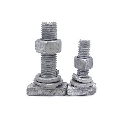 China Steel T Head Bolt With Nut Washers And Hot Dip Galvanizing for sale