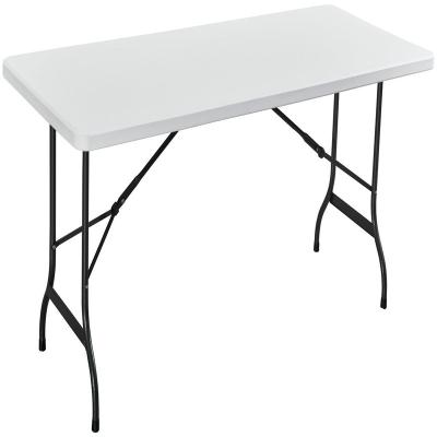 China 6FT Rectangle Modern Foldable Blow Molding Steel-HDPE Outdoor Rectangle Table for sale