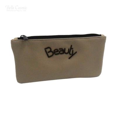 China Lady PU Bag With Words Balancing Lady Bags Makeup Clutch Pouch PU Cosmetic Zipper Bag for sale