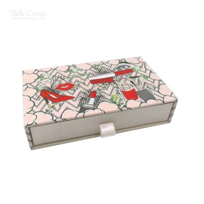 China Lady Ladies Box PU Printing Hard Case Box Drawer Cosmetic Case Vanity Makeup for sale