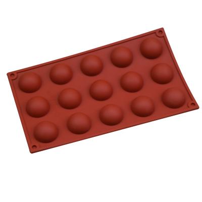 China Viable FLGB Certificated Food Grade 15-Cavity Silicone Chocolate Mold For Making , Cake Mold for sale