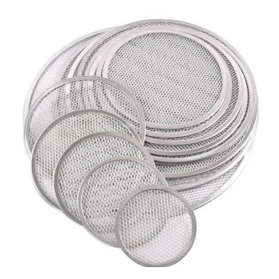 China Double Thickness Stored Round Pizza Tray Heavy Duty Non-Stick Easy Clean Pizza Mesh for sale