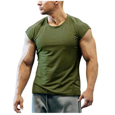 China 2022 New QUICK DRY Slim Fit Short Sleeve Men's Large T-shirt Youth Muscle Fitness Men Wear for sale