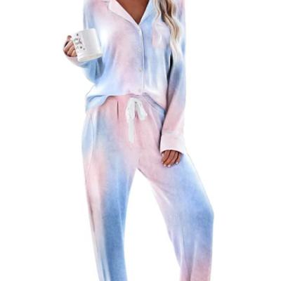 China QUICK DRY Winter Long Sleeve Womens 2 Pcs Pajama Set High Quality Button Down Pajamas for sale