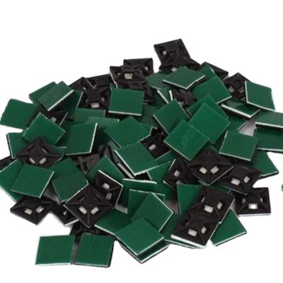 China 1000pcs Eco-friendly Nylon Plastic Cable Tie Clips Push Mount For 25*25mm Wall Tie Mounts for sale