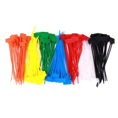 China Wholesale custom color eco-friendly self-locking label heat resistant cable tie with label cable zip ties for sale