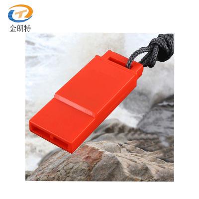 China PS Customized Flat Logo Plastic Emergency Survival Whistle Toy Plastic Whistle Whistle For Kids for sale