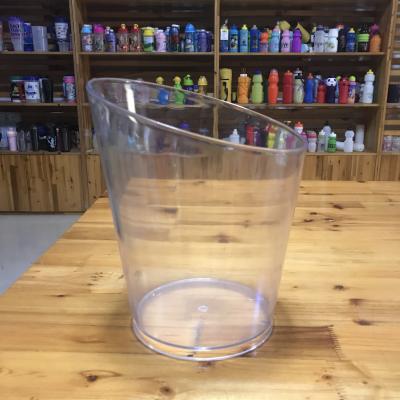 China Viable Top Selling High Quality Custom Logo Bevel Connection 3.5L Plastic Beer Ice Buckets For Beer Thicken PS NO Handle for sale