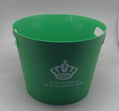 China Sustainable Round PP Plastic Ice Bucket Double Handle Plastic Ice Bucket 7L for sale