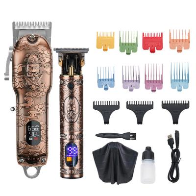 China Commercial Razor Head Digital Display Electric Weaker Cutting Thrust White Power Professional Clippers For Sale for sale