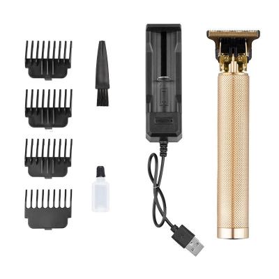 China Brand New Triple Life Battery Gold Long Blade Electric Beard Shaver Cutting Cordless Clippers for sale