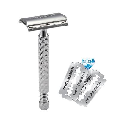 China Single Blade Alloy Manual Razor Shaving Razor Classic Double Sided Manual Razor Double Sided Blade for sale