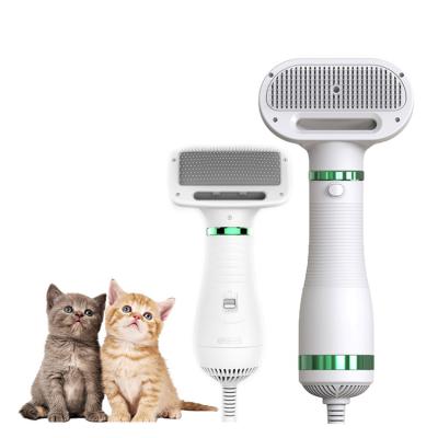 China Stored Portable Pet Hair Comb Dog Brush Pet Hair Dryer Grooming Fan Drying 2 in 1 Hair Brush for sale