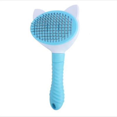 China Viable Cat Grooming Cat Brush Deshedding Tool Pet Comb Fur Removal Dog Combs Pet Needle Cleaning Comb for sale