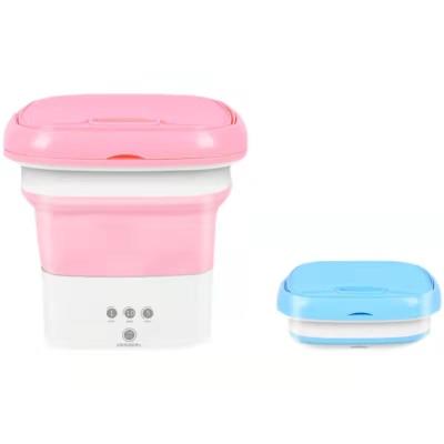 China 2022 Portable Silicone Mini Apartment Water Washing Machine Folding Seal Folding Bucket for sale