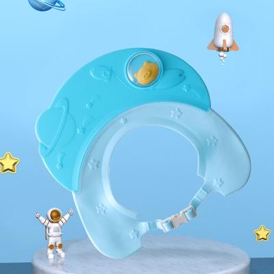 China Stocked Wash Hair Sun Visor Hats For Baby Care Baby Shower Hat Adjustable Waterproof Bathroom Bath Hats for sale