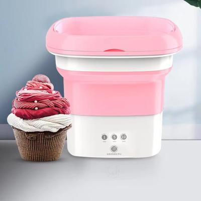 China Portable Mini Portable Washing Machine Mini Laundry Folding Washer And Bucket Plastic Sock Machines Wholesale Dryer for sale