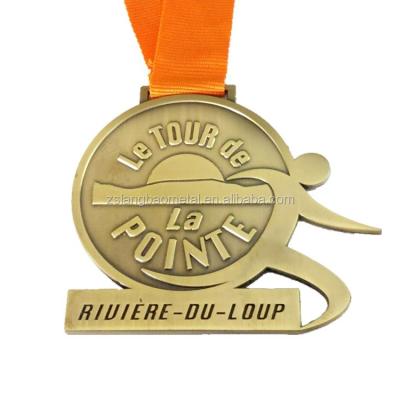 China Tour Sports Medal Metal Marathon Sport Medal 3D Plating Embossed Logo Sport Medal for sale