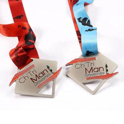 China Europe & USA Medal Supplier Soft Enamel Medals Metal Sport Pendant Custom Medals With Sublimation Lanyard for sale