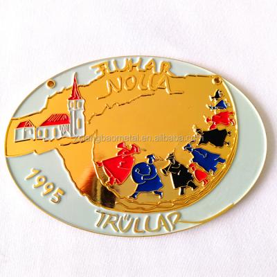 China Plating Carnival Metal Medal Emblem Souvenir Gold Plated Medallion Medallion Medals for sale