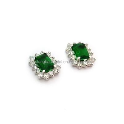 China Vintage Fashion Jewelry Green Stud Earrings Stone Earring For Female for sale