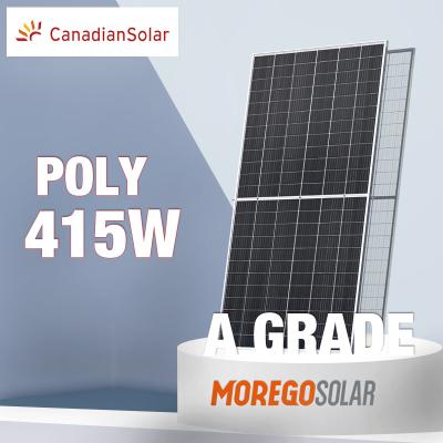 China Canadian Solar Power System Solar Panel 400w 405W 410W 415WATT Polycrystalline Half Cut Solar Cells Solar Panel For Solar Farm for sale