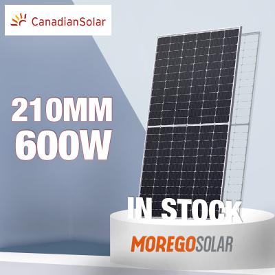 China Canadian Solar Power System Half Cell Monocrystalline Solar Panel Price 580w 585w 590w 595w 600w for Solar PV System for sale