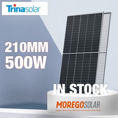 China Trina Summit 210mm Solar Cell Mono Solar Panel PERC 495W 505w 500WATT SOLAR PANEL With Grid Tie Solar Inverter 210mmx210mm for sale