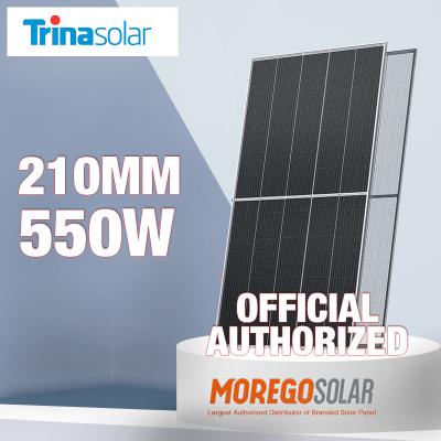 China Trina Solar Panel 540w 545w 550w Mono Bifacial Double-Glass 182mmx182mm Solar Panels 550 Watt BIPV Energy Transparent Panels for sale