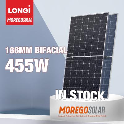 China Bifacial Solar Pile 400w 410w 420w 430w 440w 450w Power System Cell Solar Panels Half Longi for sale