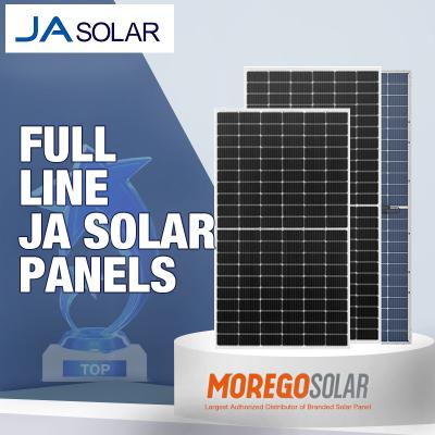 China JA Solar Power System 540W 545W 550W 182mm Dual Glass Solar Panel PERC Solar Cell Mono Bifacial Solar Panels for sale