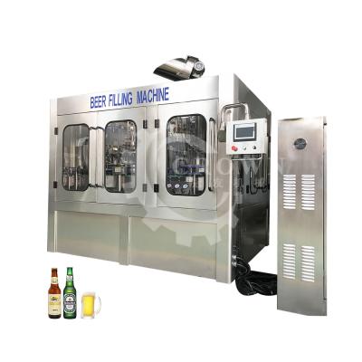 China professional food bottle capping and filling labeling machine automatic beer filling machine for sale