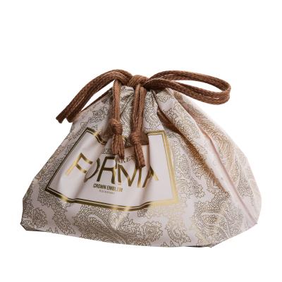 China Recyclable Luxury Custom Small Logo Plastic Drawstring Gift Bags For Makeup for sale