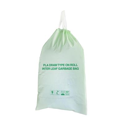 China BIODEGRADABLE Customize Pocket Handle Carrier Plastic Bags Compostable Biodegradable Biodegradable Waste Bag for sale