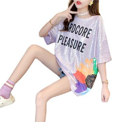 China Playeras De Mujer Wholesale New Arrival QUICK DRY Custom Letter Faith Printing Round Neck Short Sleeve Fashion Casual Women's T-Shirt for sale